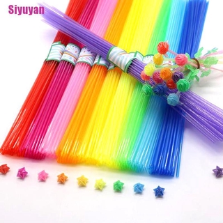 350 Ống hút nhựa trong suốt xếp sao may mắn DIY cho bé