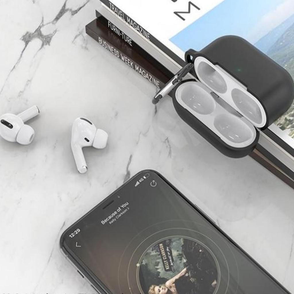 Tai nghe bluetootj Hoco DES.08, V5.1, kết nối xa 10m, pin 300mAh, định vị, đổi tên - tặng kèm case ( đen )+3 nút cao su