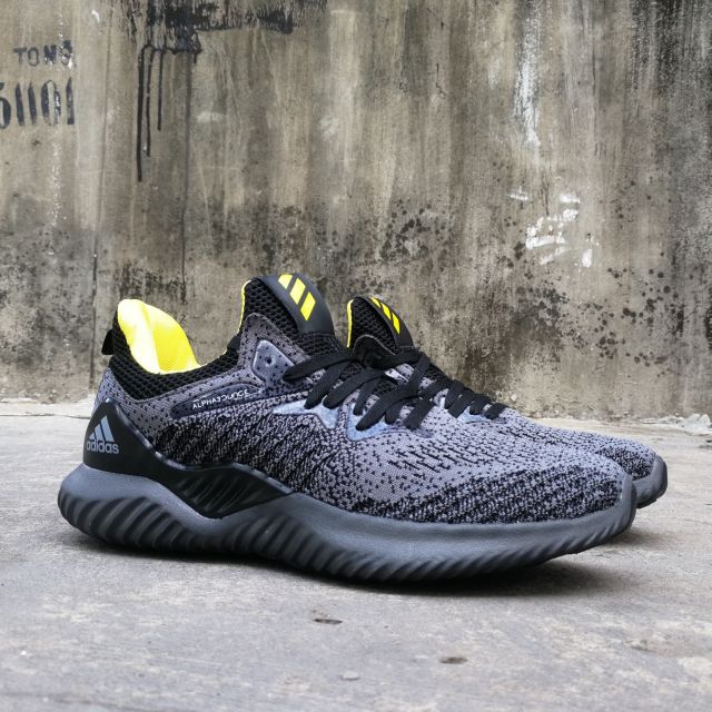 [Fullbox, freeship] Giầy alphabounce thể thao kiểu sneaker đen phối vàng nam | BigBuy360 - bigbuy360.vn