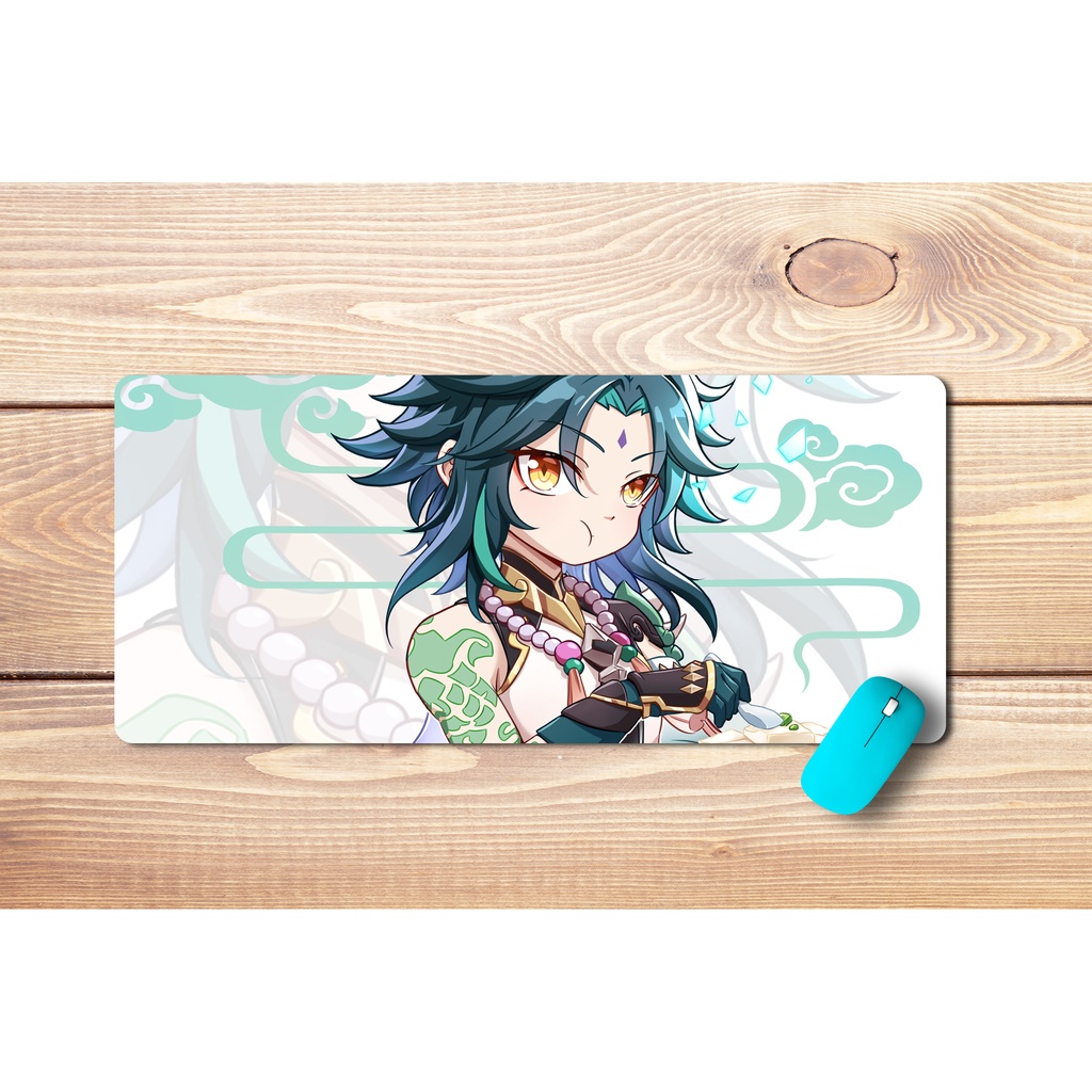 Lót Xiao Genshin Impact cỡ lớn 80x30cm, 90x40cm cực nét