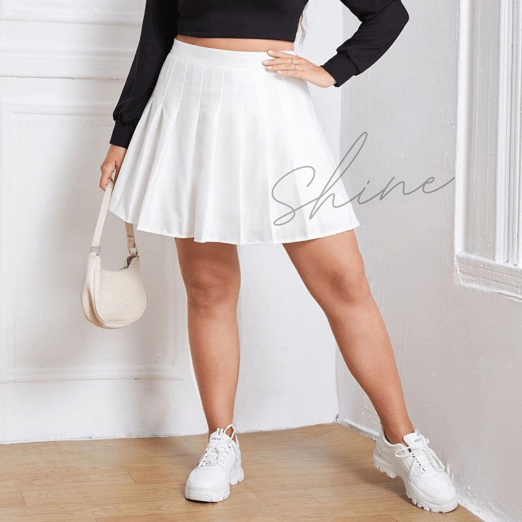 Chân váy tennis ngắn xếp ly dáng xòe thời trang nữ hàng cao cấp cỡ lớn