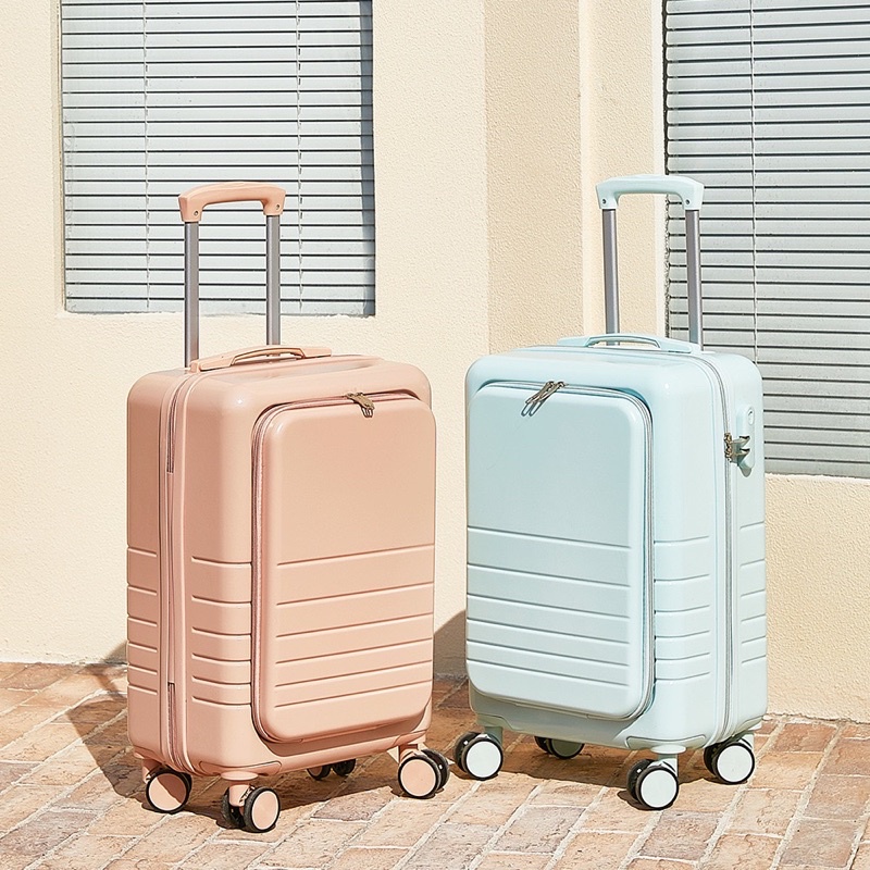 Vali du lịch cao cấp SIMONE232 nhựa ABS PC tông màu Pastel có ngăn đựng laptop - Valiking