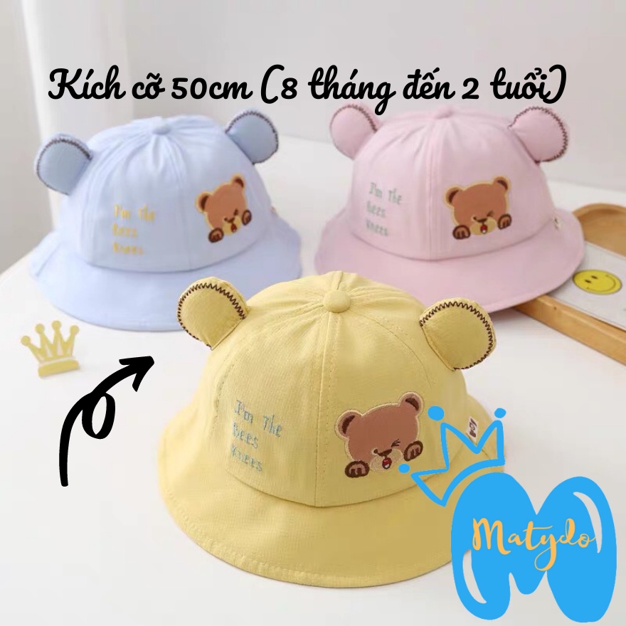 Mũ cho bé trai bé gái rộng vành mũ trẻ em mùa hè đông hình gấu cà rốt đáng yêu phụ kiện mũ nón