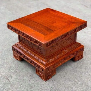 Kỉ đục gỗ Hương-Đôn vuông chân loa cao 20cm