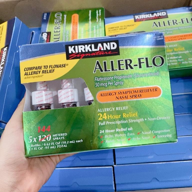 Xịt mũi Kirkland Aller-Flo 5 chai Mỹ MẪU MỚI