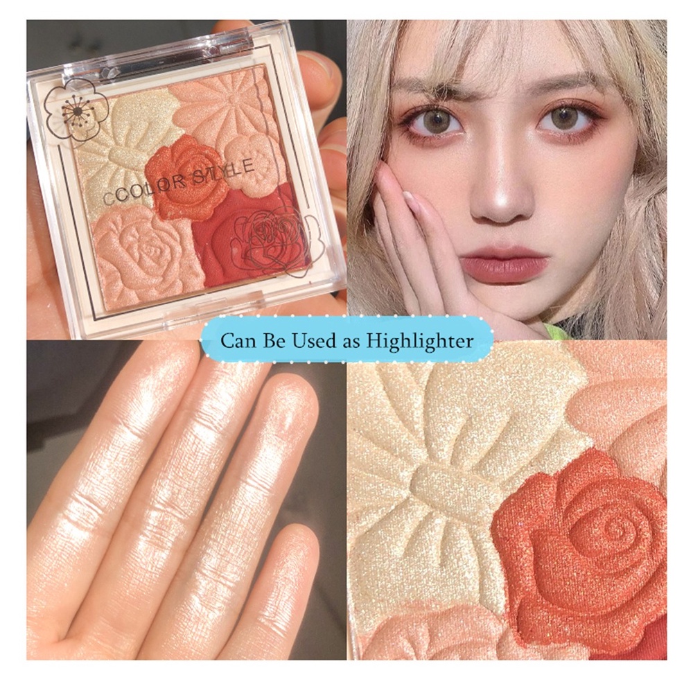 Phấn Má Hồng Chống Thấm Nước Lâu Trôi Màu Sắc Gradient