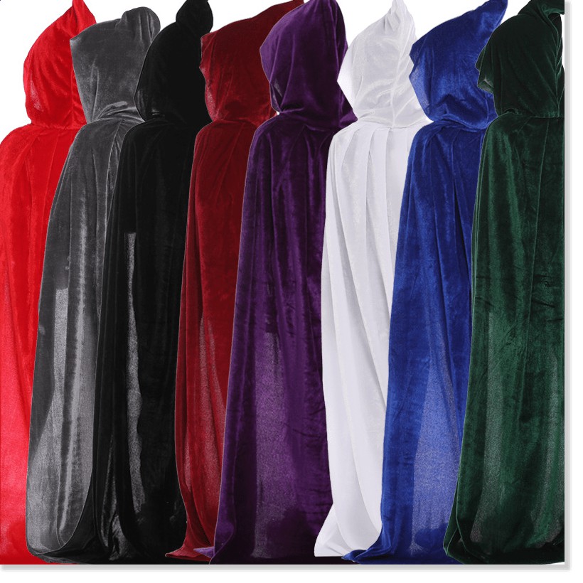 Halloween áo choàng trẻ em người lớn đóng vai người lớn nhung dày đặc chương trình ăn mặc áo choàng phù thủy chết áo cho