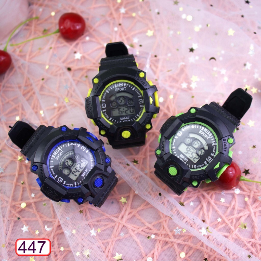 ĐÔNG HỒ NAM NỮ SPORT 447 MM-80 ĐIỆN TỬ MẶT TRÒN NHIỀU MÀU HOT TREND CỰC ĐẸP