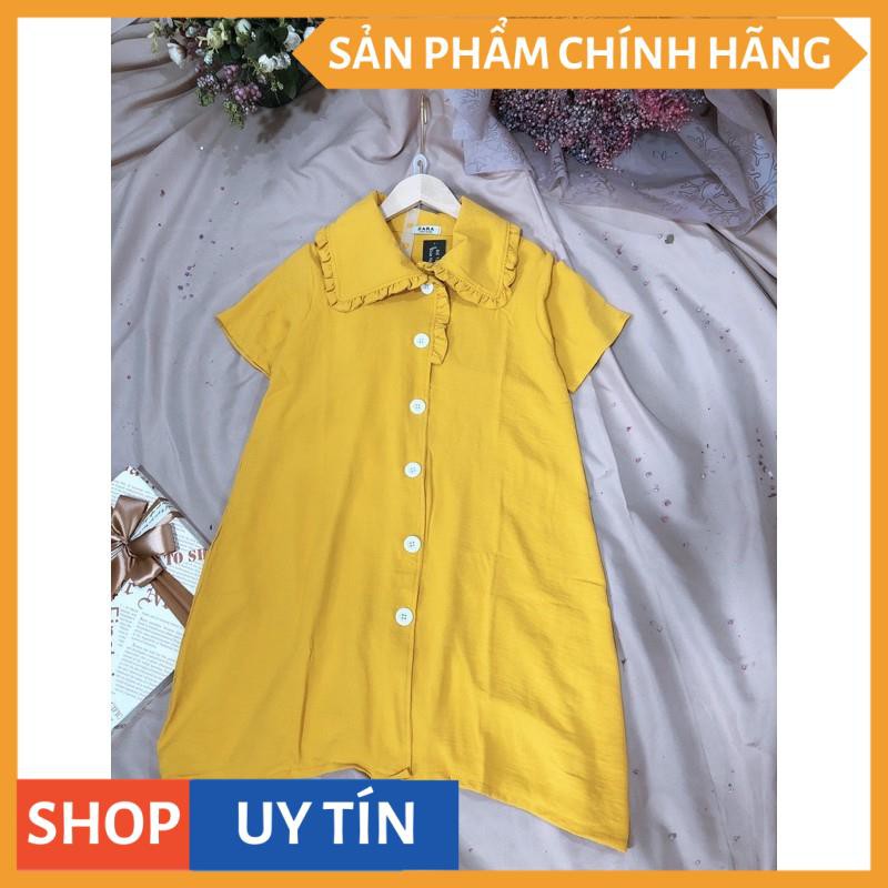 Đầm suông tay ngắn cổ viền bèo nút to, siêu XINH cực hot vừa cập bến giá rẻ vất ngờ nhà Thời Trang VADA ( | BigBuy360 - bigbuy360.vn
