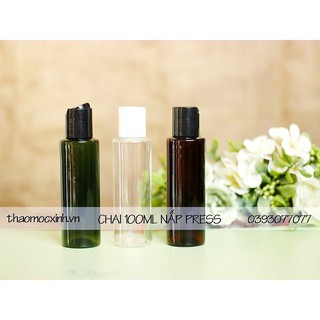 CHAI NHỰA PET 100ML [FREE SHIP] CHAI NHỰA 100ML NẮP PRESS