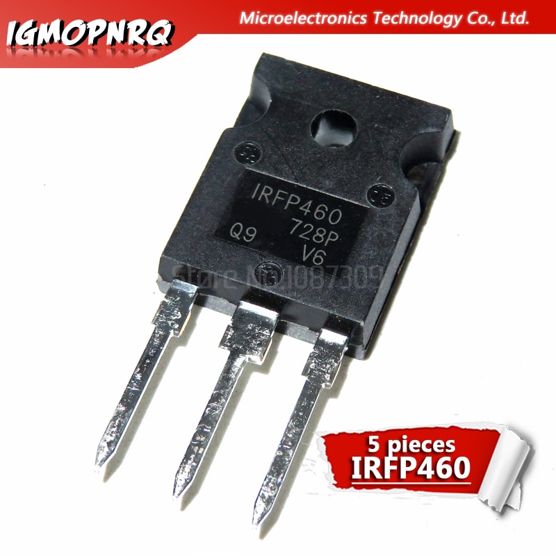Bộ 5 linh kiện điện tử IRFP460 P460 500V 20A 0.27 FET TO-247