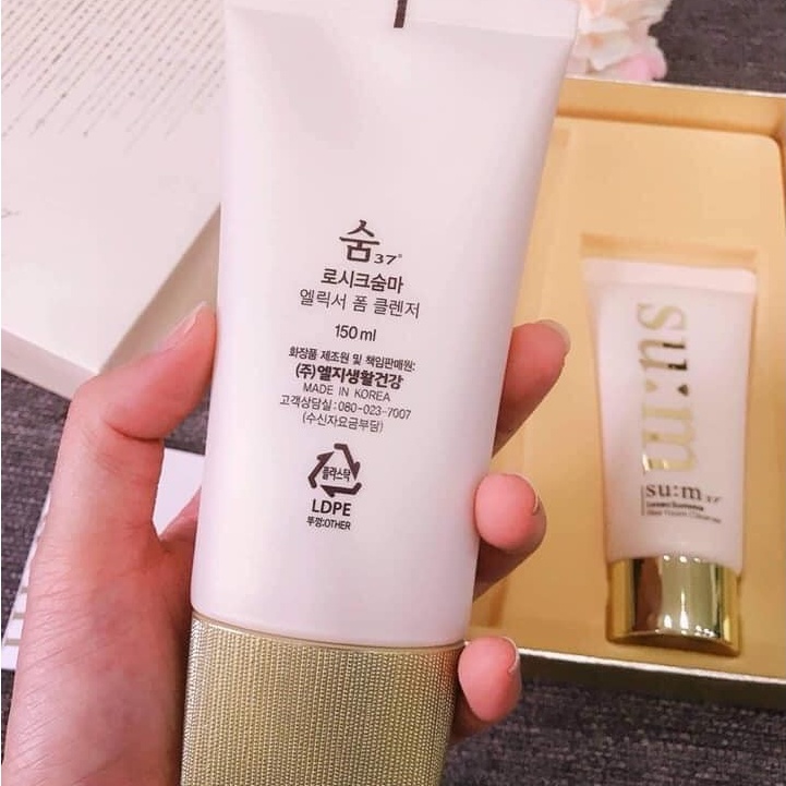 Set Sữa Rửa Mặt Tái Sinh Su:m37 Losec Summa Elixir Foam Cleanser 150ml Làm Sạch Da Từ Sâu Bên Trong