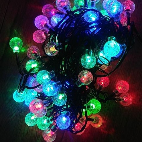 Dây Đèn Led Bi Bọt Biển Màu Vàng, Đủ Mầu