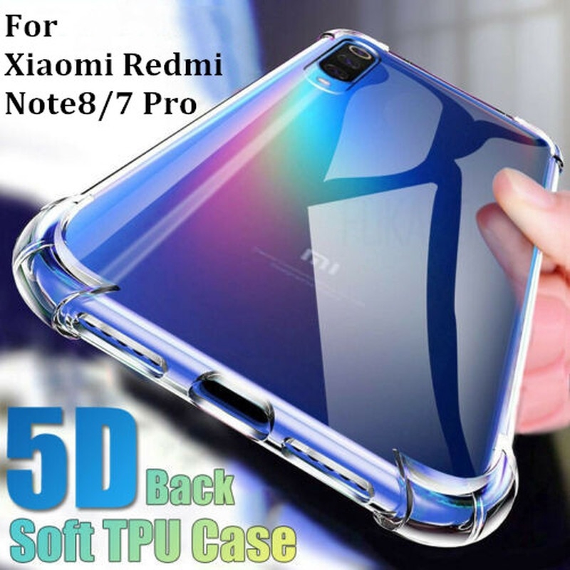 Ốp điện thoại TPU silicon trong suốt chống sốc dành cho Xiaomi Redmi Note 8 Pro Note 8 7