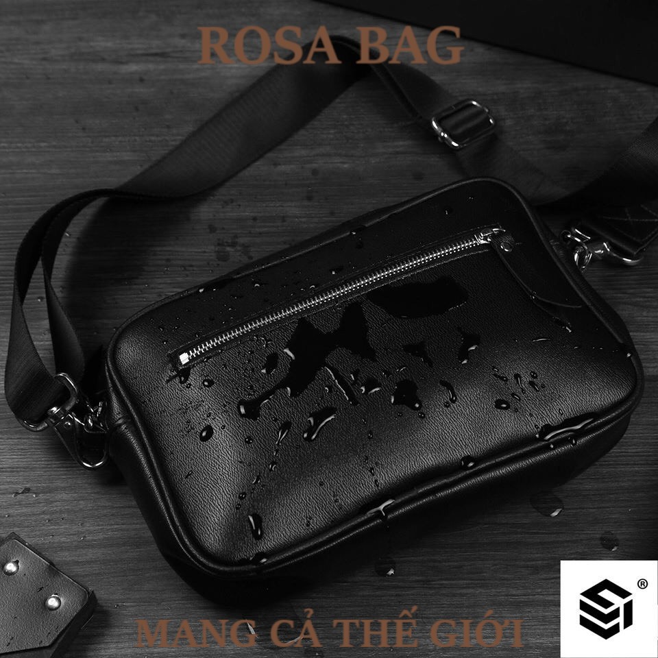 Túi đeo chéo nam TÚI ĐEO CHÉO MONU LOẠI 2 DA TRƠN  UNISEX MESSBAG DA PU LUXURY T-TX-0012 tuideocheonguc Mys Bag