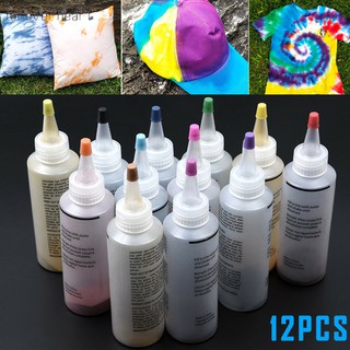 ♬♪♬ 12 Pcs Tie Dye Kit Non-toxic DIY Garment Graffiti Fabric Step Textile Coating