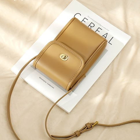 Túi Đeo Vai Đựng Điện Thoại Màu Trơn Đơn Giản Thời Trang Cho Nữ