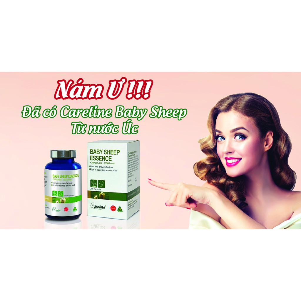 Viên Uống Nhau Thai Cừu Careline Baby Sheep Essence Tăng Cường Nội Tiết Tố Hộp 60 Viên - NT086