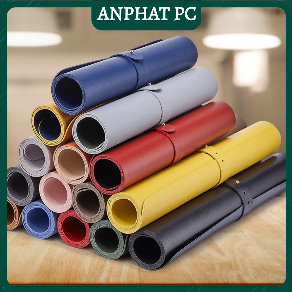 Bàn Di Chuột, Miếng Lót Chuột, Deskpad Thảm Da Trải Bàn Làm Việc Bằng Da PU Chống Thấm Nước, Nhiều Màu