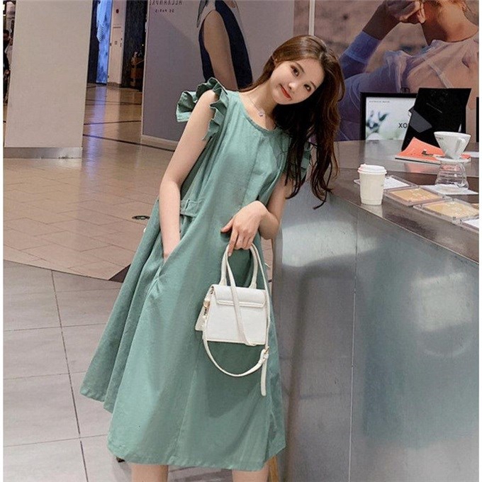 Váy xòe tay cánh bướm cho bà bầu