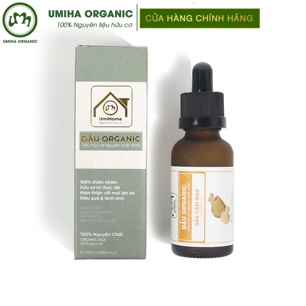 Dầu Cám Gạo Nguyên Chất Umiha 10ml | Virgin Rice Bran Oil 100% Organic