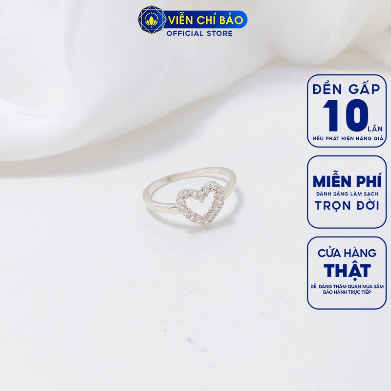 Nhẫn bạc nữ tình yêu Strong Heart chất liệu bạc S925 thời trang phụ kiện trang sức nữ Viễn Chí Bảo N400505