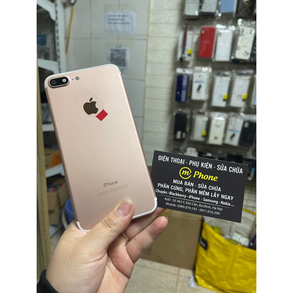 Vỏ Iphone 7 Plus Màu Hồng tặng kèm bộ nút