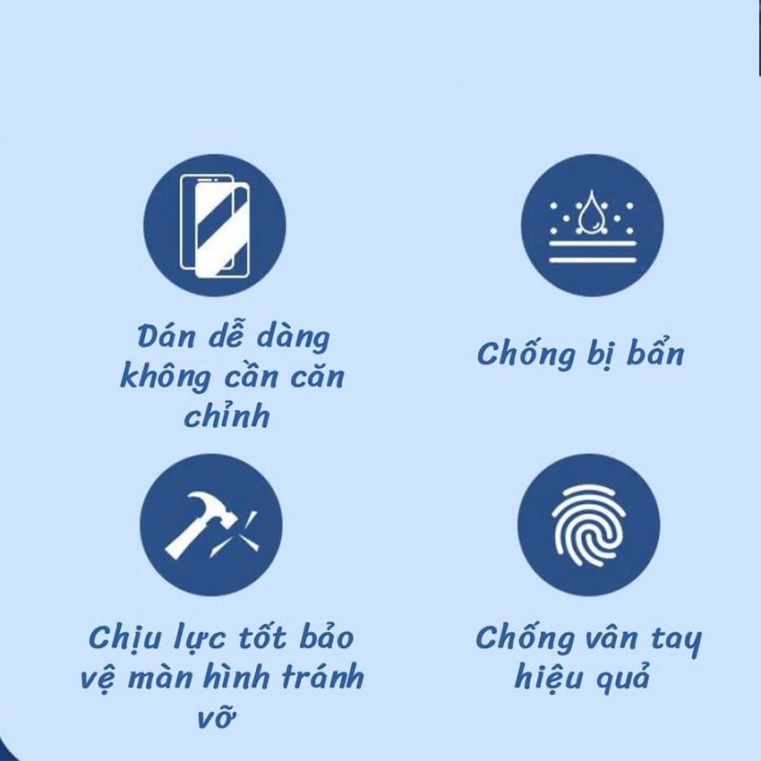 Kính Cường Lực Tự Dán dành cho iPhone Chống Trầy Xước Độ Cứng 9H Ip 13 Pro Max 12Promax 11 ProMax Xsmax XR 11 [TD-Xanh]
