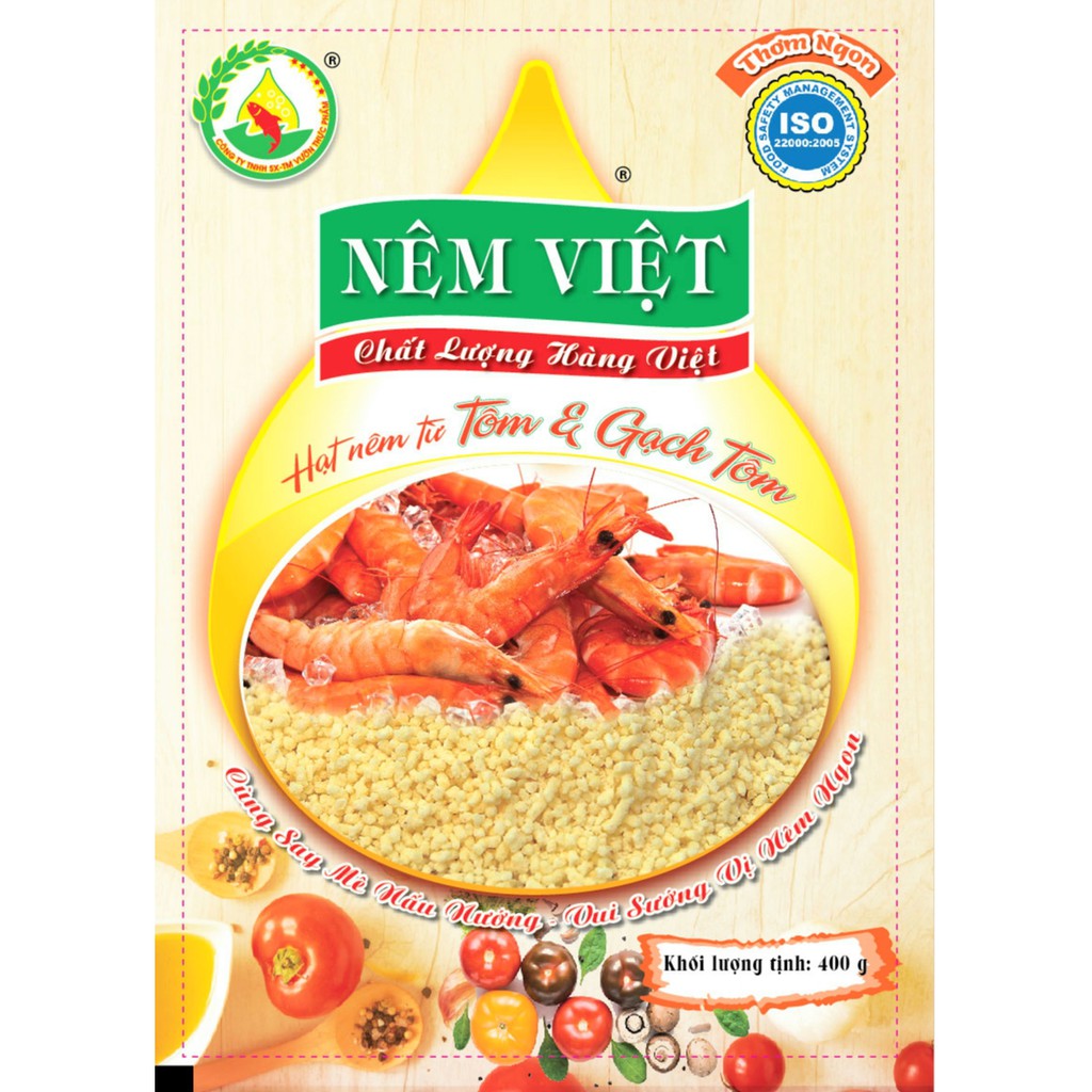 Hạt nêm từ Tôm và Gạch Tôm chất lượng hàng Việt gói 400gr