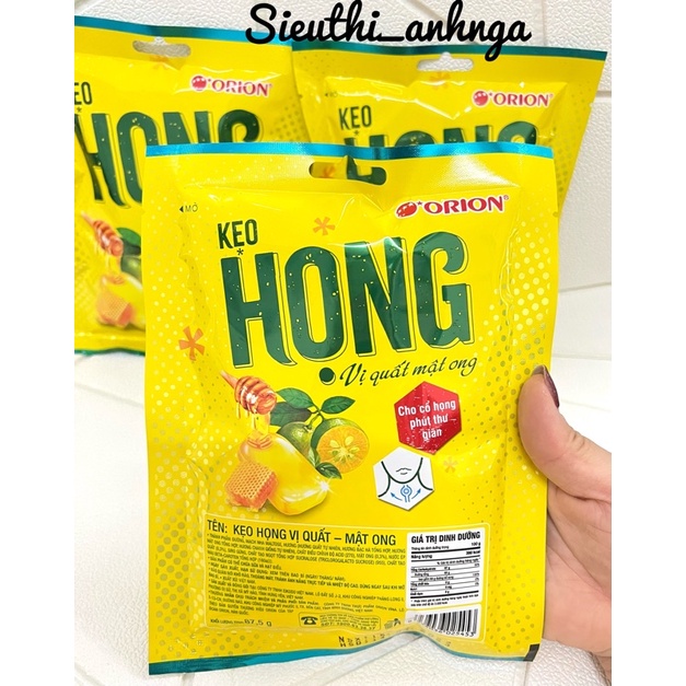 Kẹo Họng Orion Vị Quất-Mật Ong Gói 87,5G