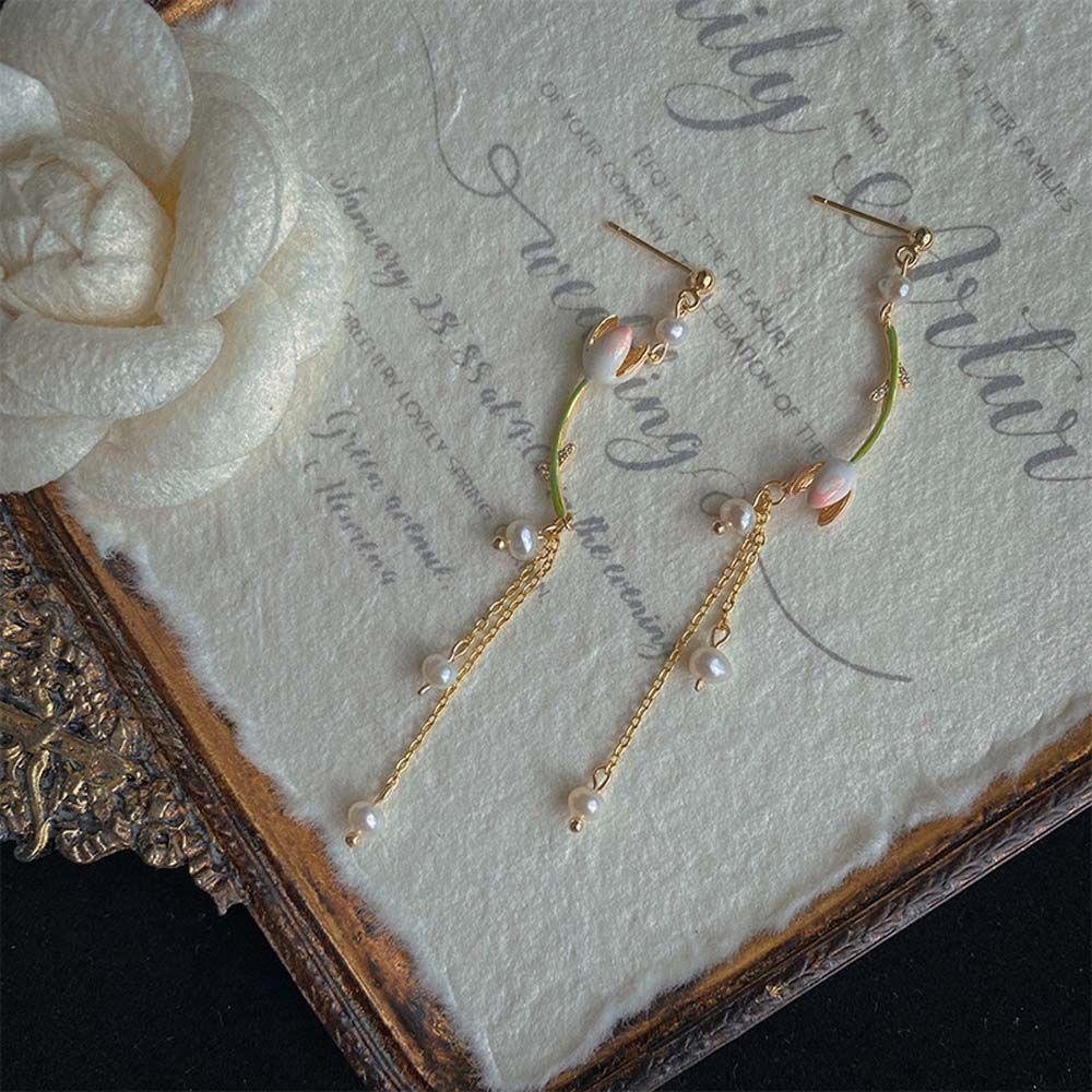 JARRED Vòng Cổ Choker Mặt Hoa Tulip Ngọt Ngào Phong Cách Hàn Quốc Cho Nữ