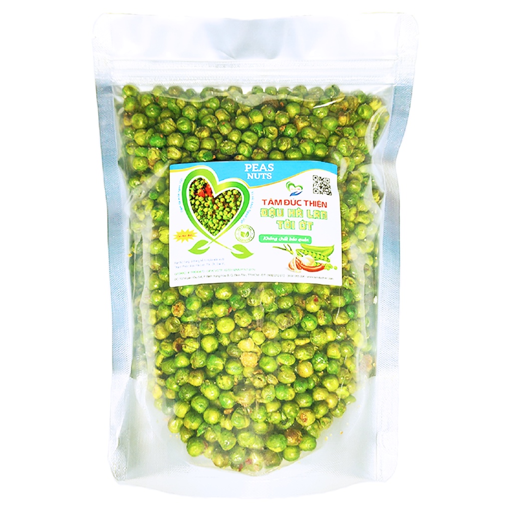 Combo 1KG: Đậu Hà Lan Rang Tỏi Ớt + Đậu Hà Lan Sấy Phô Mai Tâm Đức Thiện (2 x Túi 500GR)