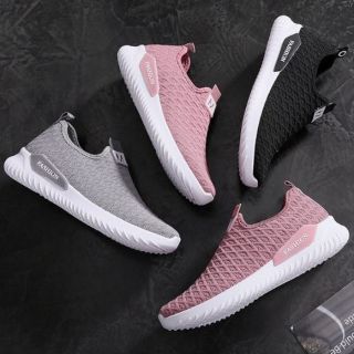 (SẴN ĐEN, XÁM 36) Giày Lười Nữ Chất liệu Vải dệt Kiểu dáng Thể Thao