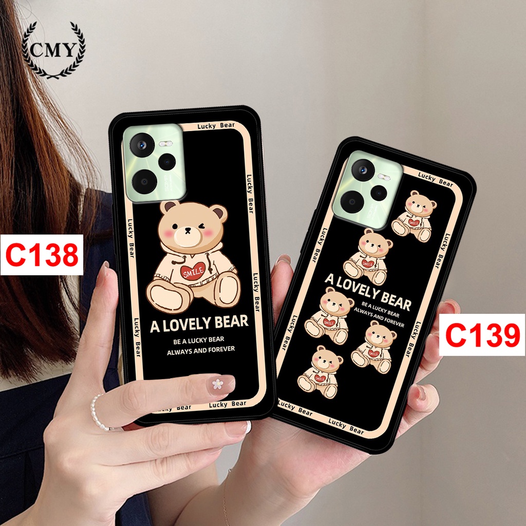 Ốp lưng Realme C35 in hình gấu bear cute đáng yêu. ốp realme c35 bền đẹp.