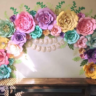 Set cánh cắt sẵn bộ backdrop sinh nhật