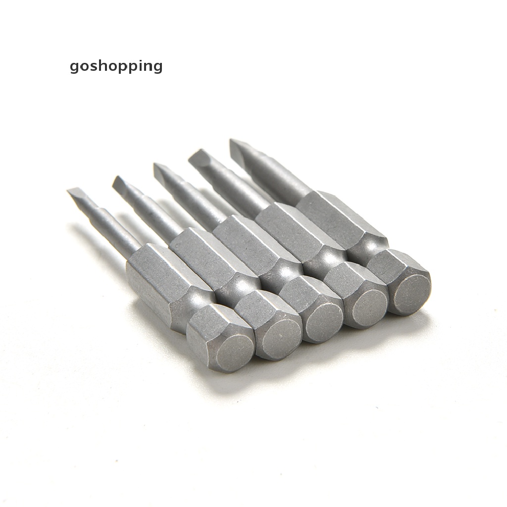 Set 5 Mũi Tua Vít Đầu Tam Giác Từ Tính Bằng Thép 1 / 4 50mm 50mm Chuyên Dụng