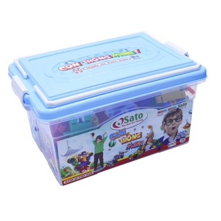 BỘ Đồ chơi xếp hình Sato CON THÔNG MINH 74 chi tiết