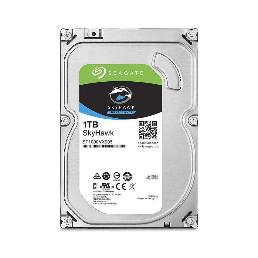 Ổ Cứng HDD Seagate Skyhawk 1TB/64MB/3.5 BH chính hãng 36T