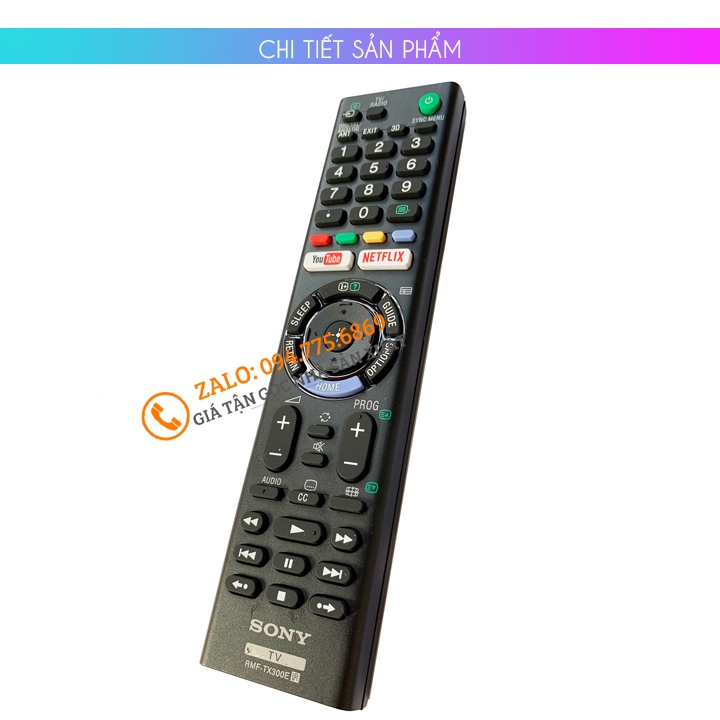 [Hàng Zin Tôt ] Điều Khiển Tivi Sony RMF-TX300E - Remote Tivi Sony Có Phím Tắt Youtube Và Netflix - Loại Dài