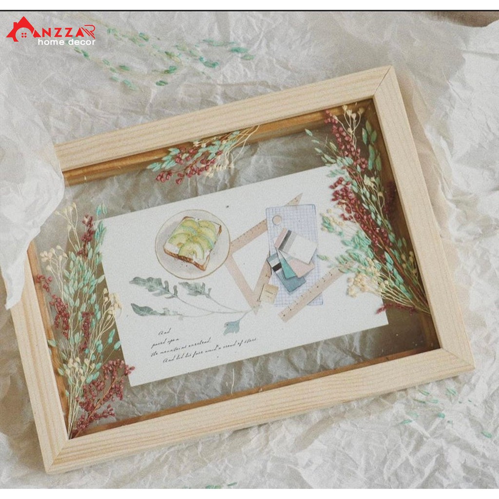 Khung ảnh gỗ để bàn, khung ảnh trang trí Anzzar kích thước 10x15