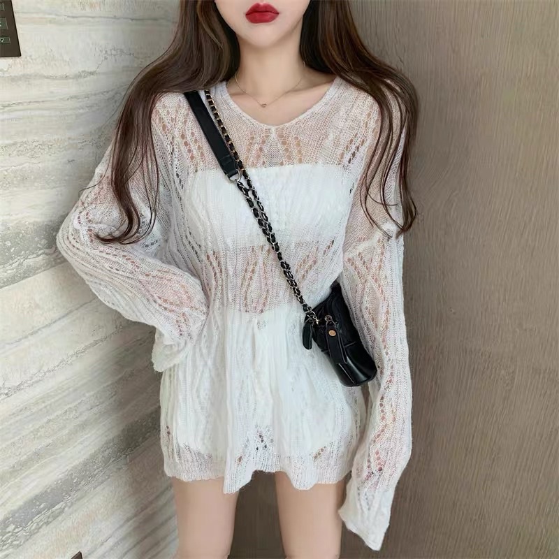 ( Blink.SEXY ) Áo len xuyên thấu SEXY choàng bên ngoài | BigBuy360 - bigbuy360.vn