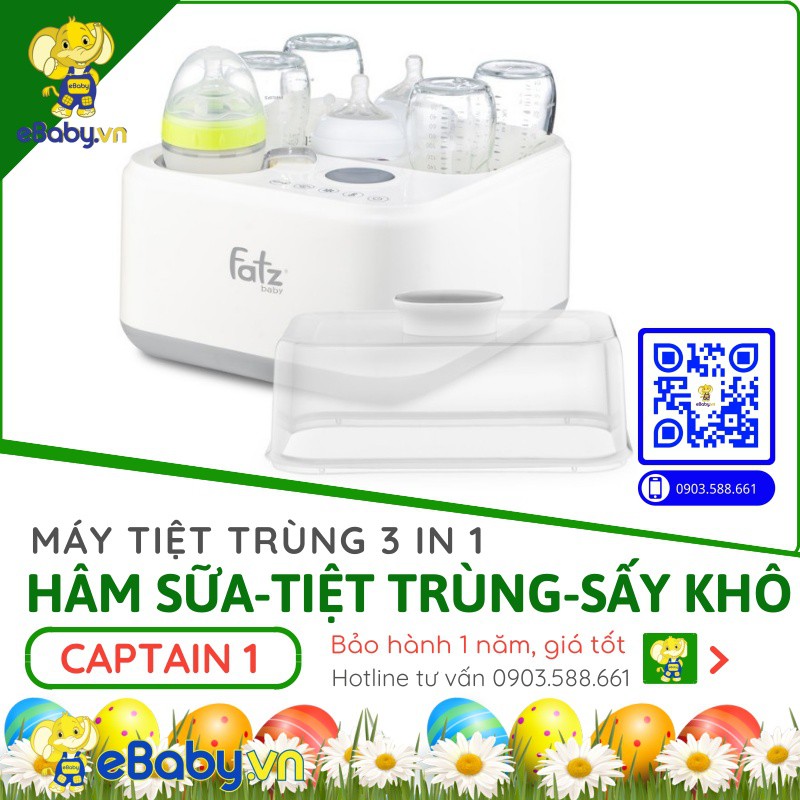 Máy tiệt trùng sấy khô thông minh tích hợp máy hâm sữa Captain 1 FB4320SJ - Bảo hành 12 tháng toàn quốc