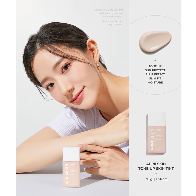 Kem Nâng Tông Chống Nắng Dưỡng Ẩm Aprilskin Tone - Up Skin Tint SPF 50+ 38g _ Aprilskin Chính Hãng