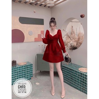 Bigsize Đầm cổ đắp chéo D696