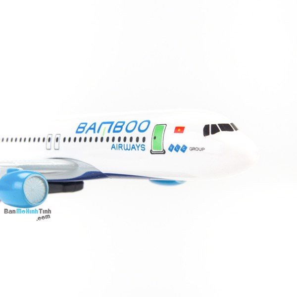 [Mã TOYJAN hoàn 20K xu đơn 50K] Mô hình máy bay Bamboo Airways Airbus A320 16cm Everfly