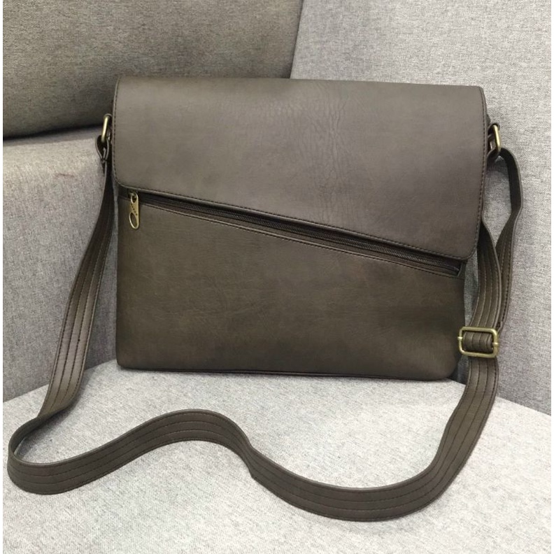 Túi đeo chéo da nam nữ NP15 Đi học đi chơi đi làm