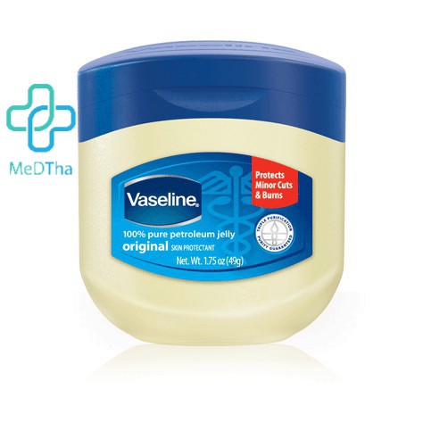 Sáp dưỡng ẩm Vaseline - Dưỡng ẩm da, chống nẻ, dưỡng môi an toàn 100% Pure Petroleum Jelly Original Mỹ 49g