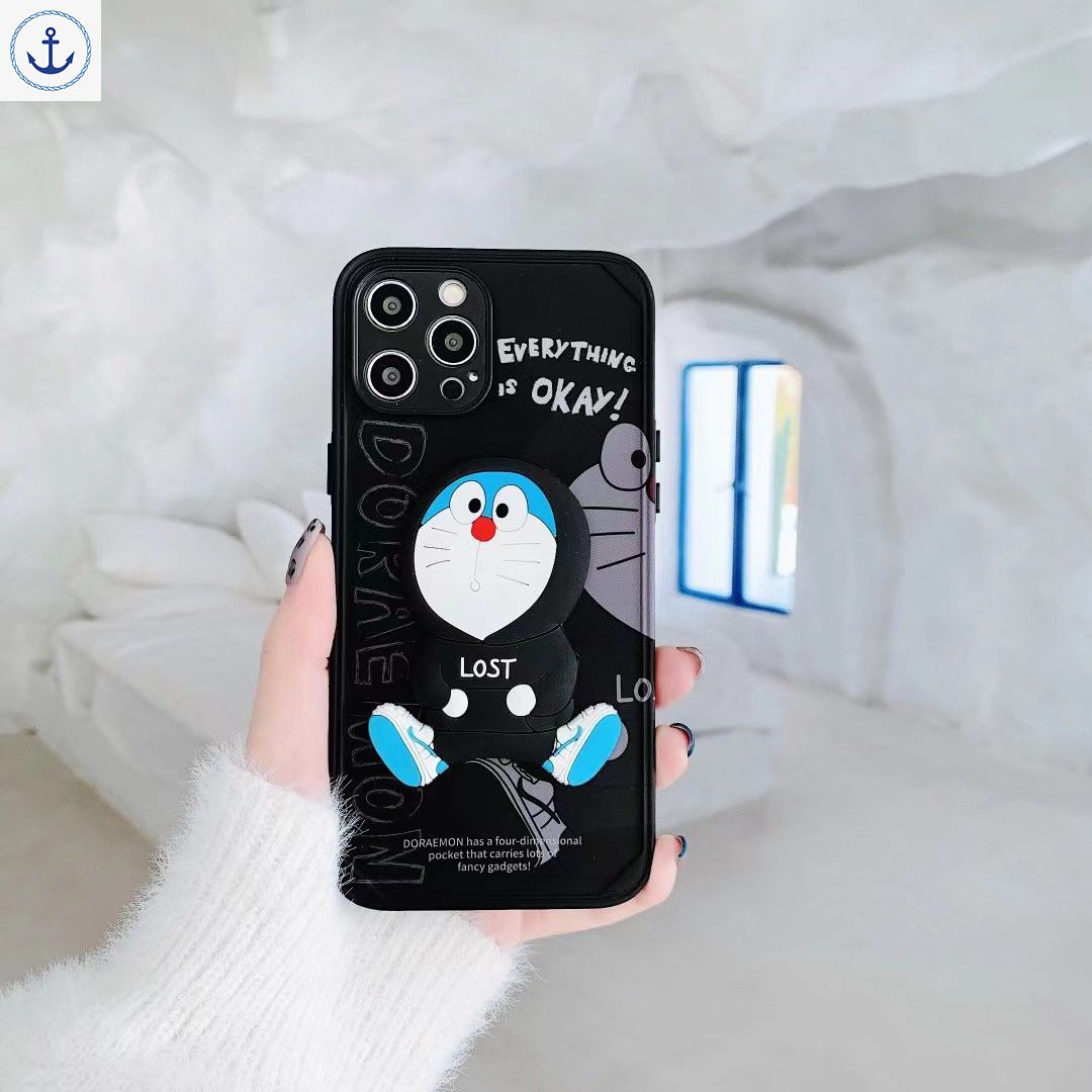 Ốp Điện Thoại Hình Doraemon Đáng Yêu Cho Iphone 11 12 Pro Max Hoạt Hình