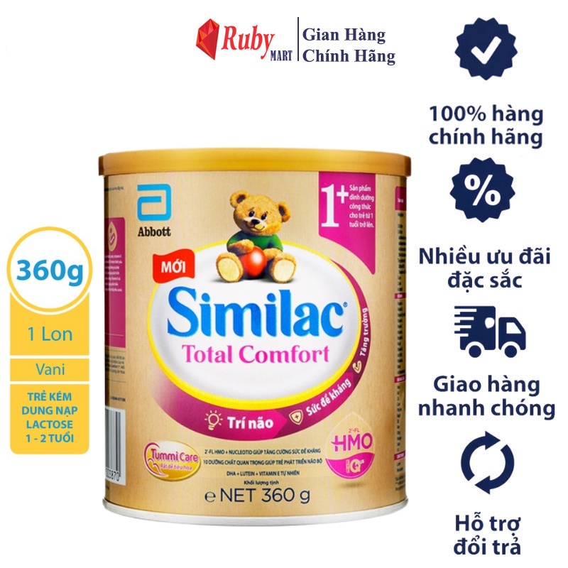 [Date T12/25] Sữa bột Similac Total Comfort 1+ lon 360g