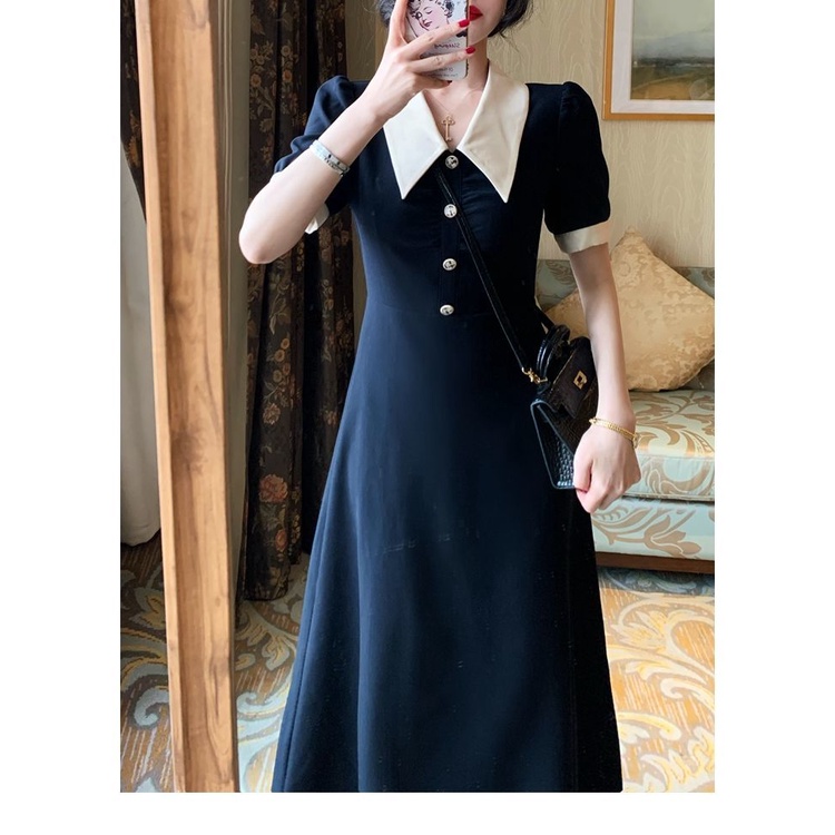 Đầm Dáng Dài Ôm Eo 2022 Kiểu Pháp Cổ Điển Thời Trang Mùa Hè